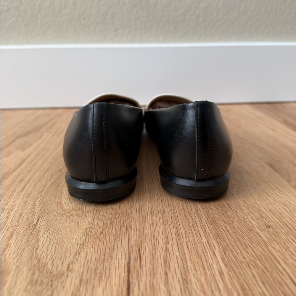 Everlane Leather The Modern Point Loafers Flats Black White Size 9 - Picture 4 of 12